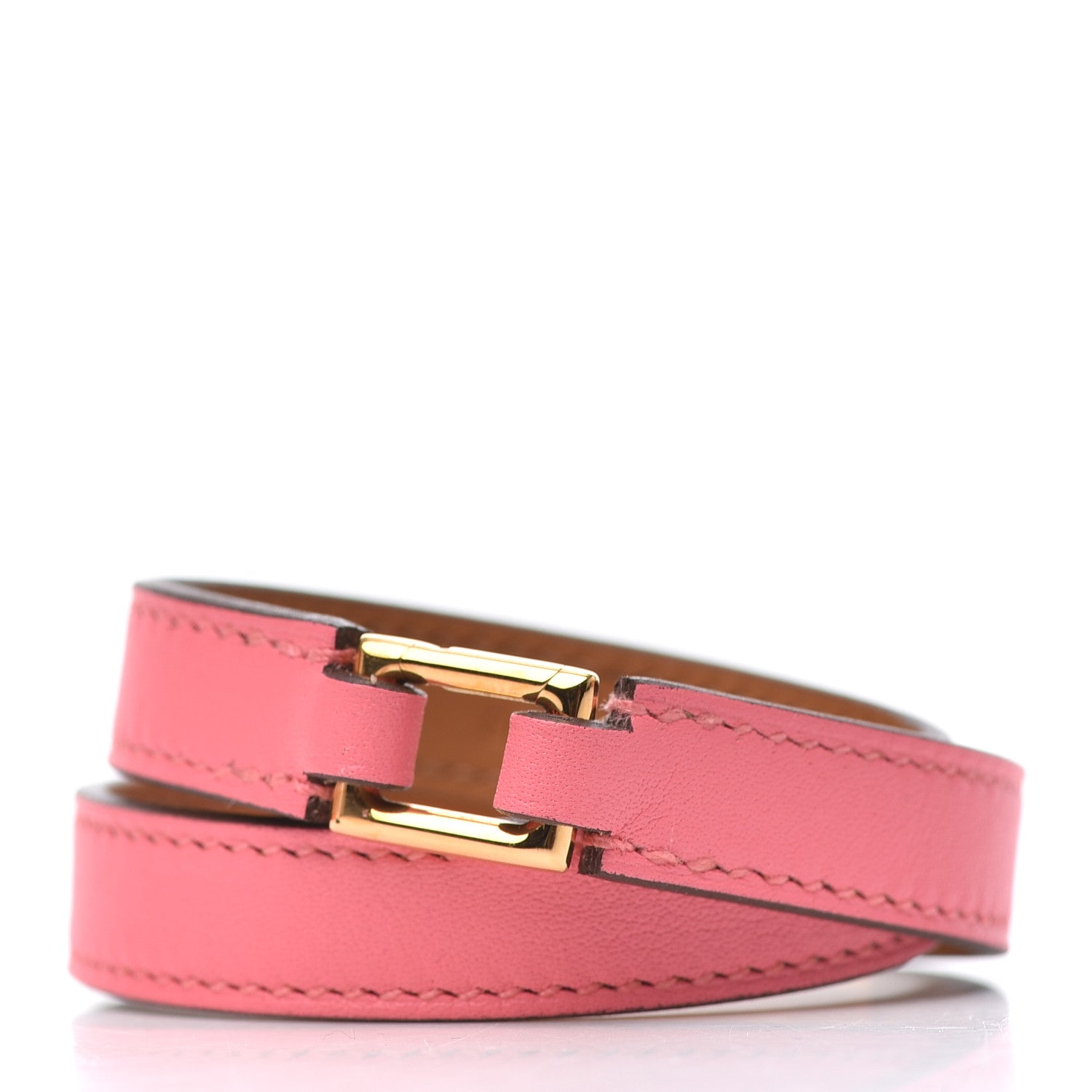 Hermes Swift Rivale Double Tour Bracelet S Rose Azalee 3 of 6