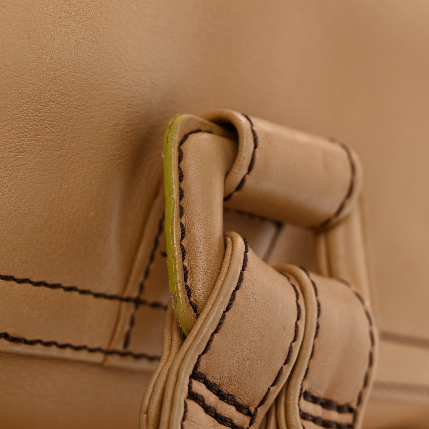 Lambskin CC Drawstring Backpack Beige