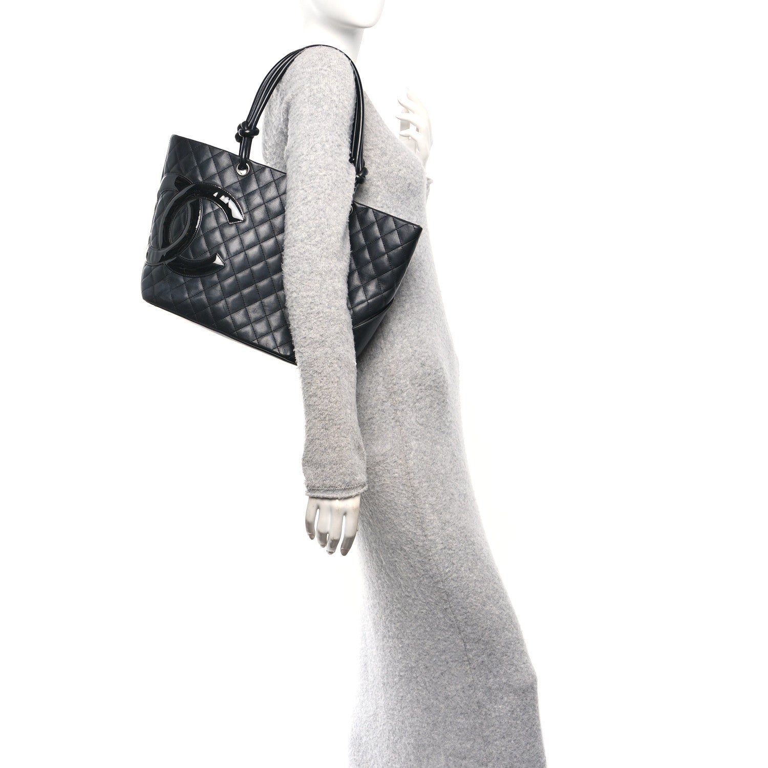 Chanel Calfskin Quilted Large Cambon Tote Black 2 of 10