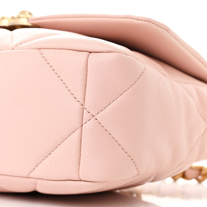 Chanel Lambskin Quilted Medium Chanel 19 Flap Light Pink 10 of 11