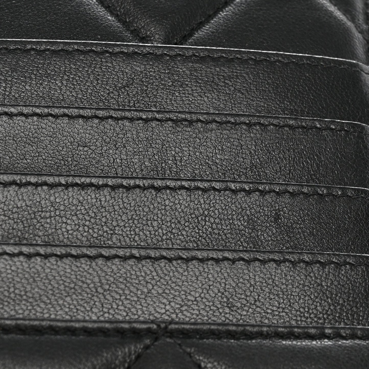 Goatskin Quilted Chanel 19 Phone and Card Holder Black