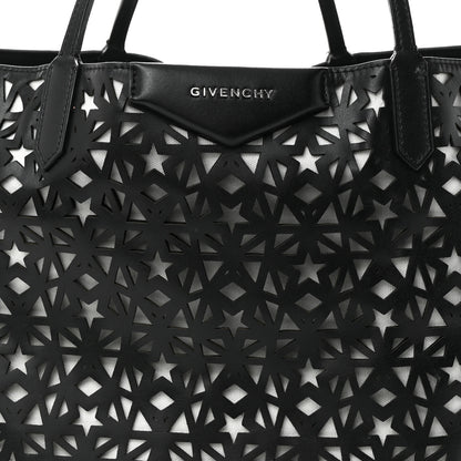 Givenchy Calfskin Lazer Cut Large Antigona Tote Black White 7 of 12