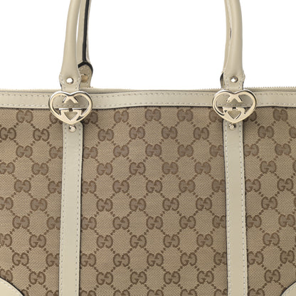Gucci Monogram Small Lovely Heart Tote White 8 of 17