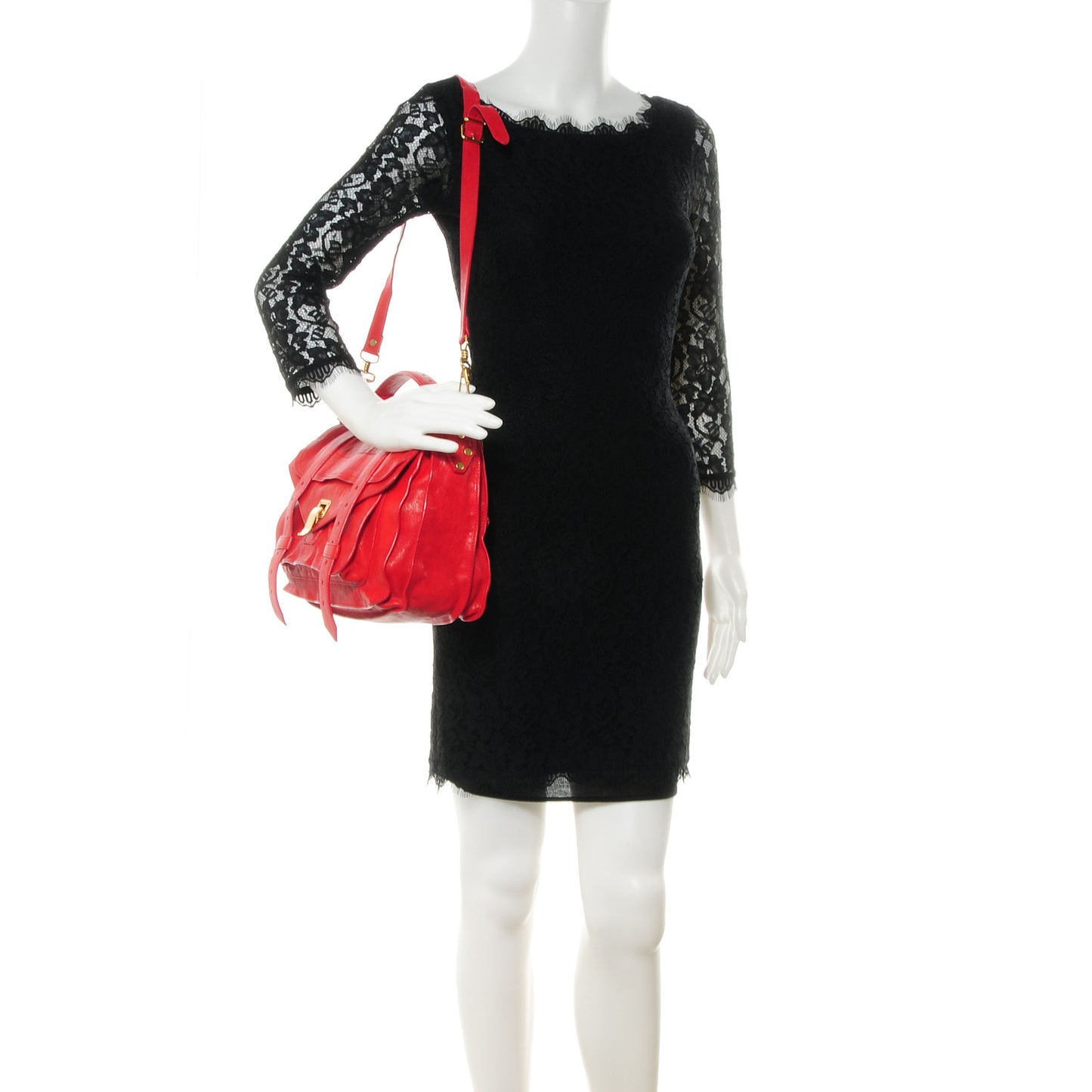 Lambskin PS1 Medium Satchel Red