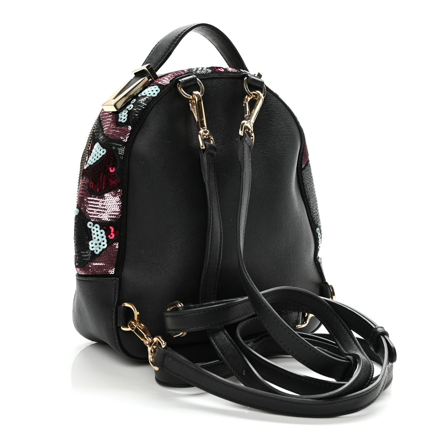 Sequin Mini Palazzo Backpack Black Multicolor