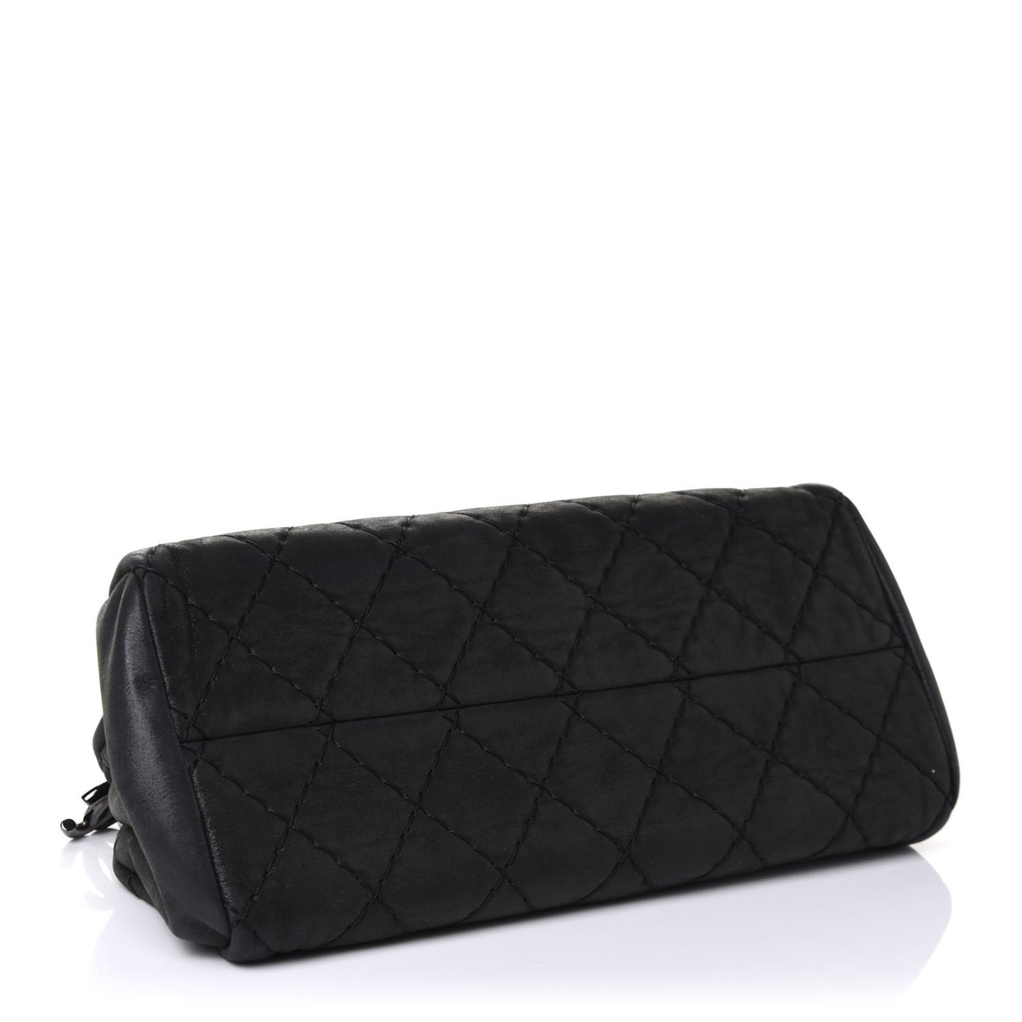 Aged Calfskin Medium Just Mademoiselle Bowling Bag Black