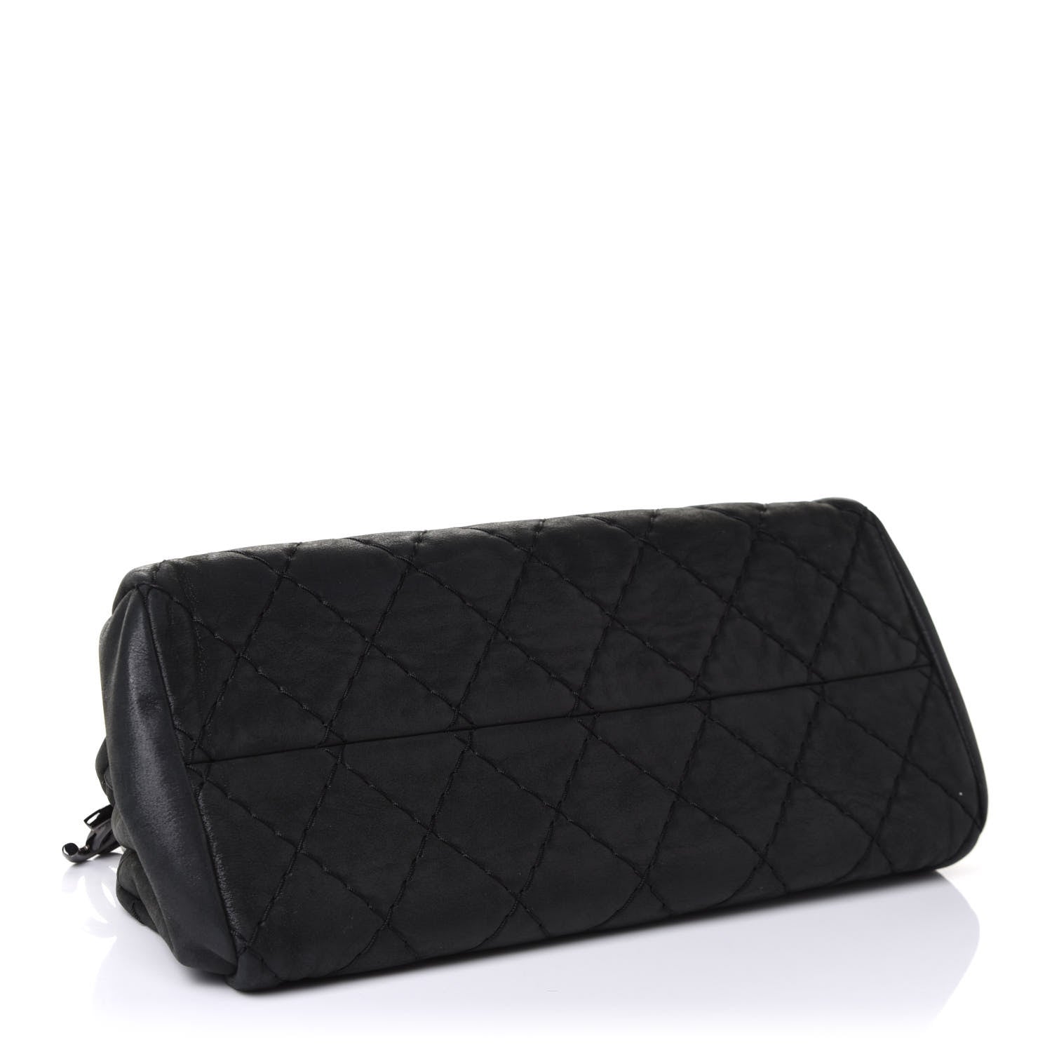 Chanel Aged Calfskin Medium Just Mademoiselle Bowling Bag Black 4 of 10