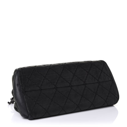 Chanel Aged Calfskin Medium Just Mademoiselle Bowling Bag Black 4 of 10