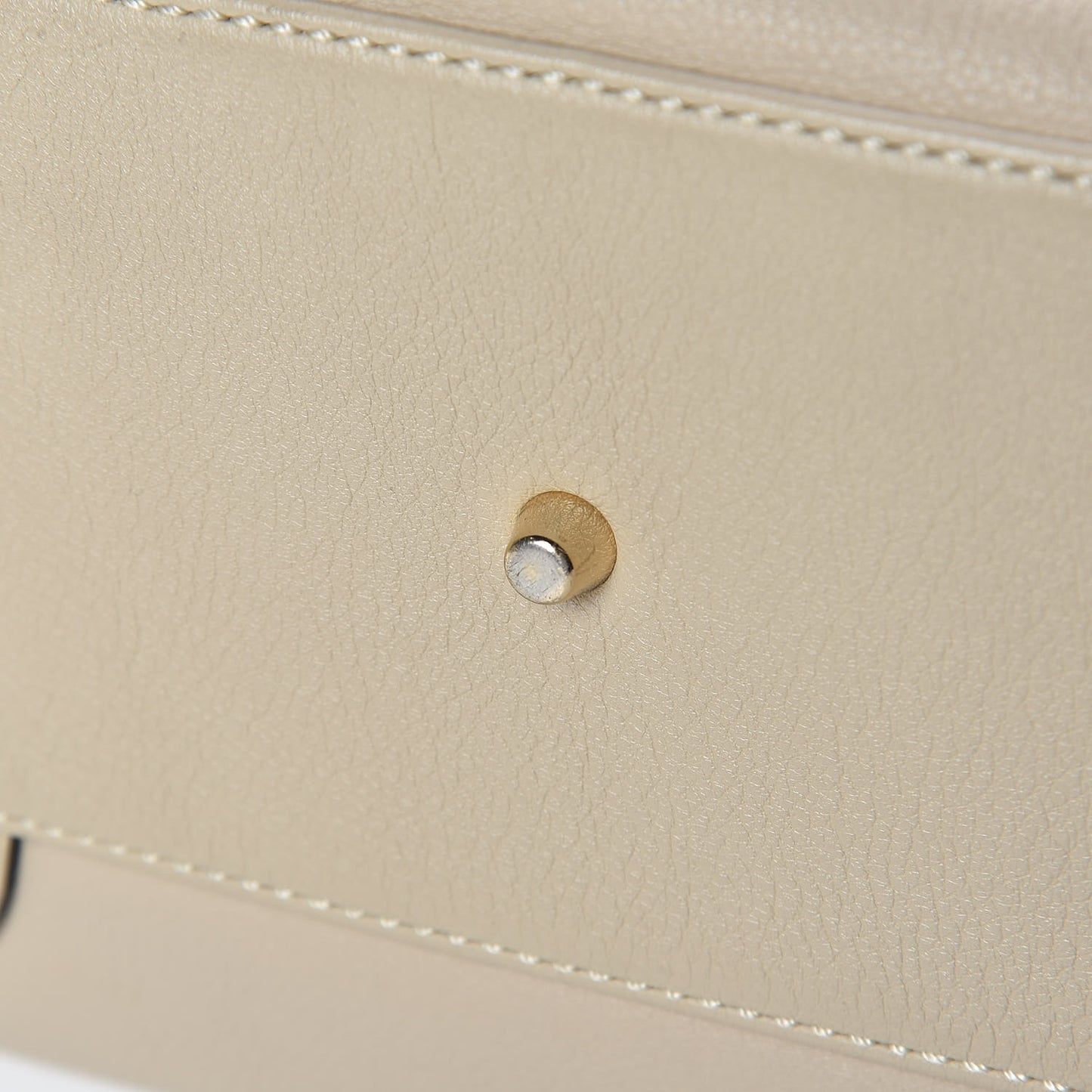 Grainy Calfskin Small Canterbury Tote Beige