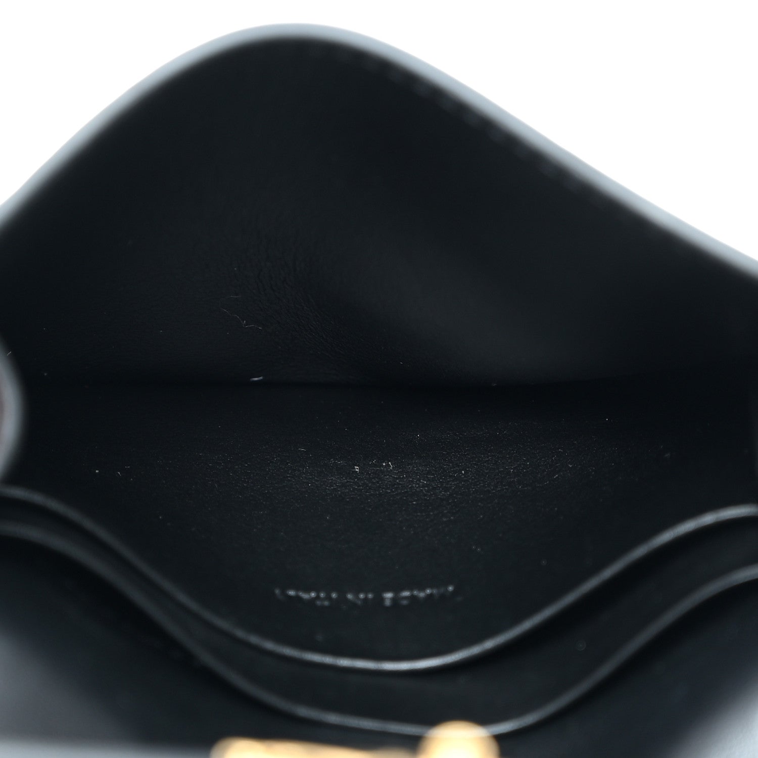 Celine Shiny Calfskin Triomphe Flap Card Holder Black 4 of 7