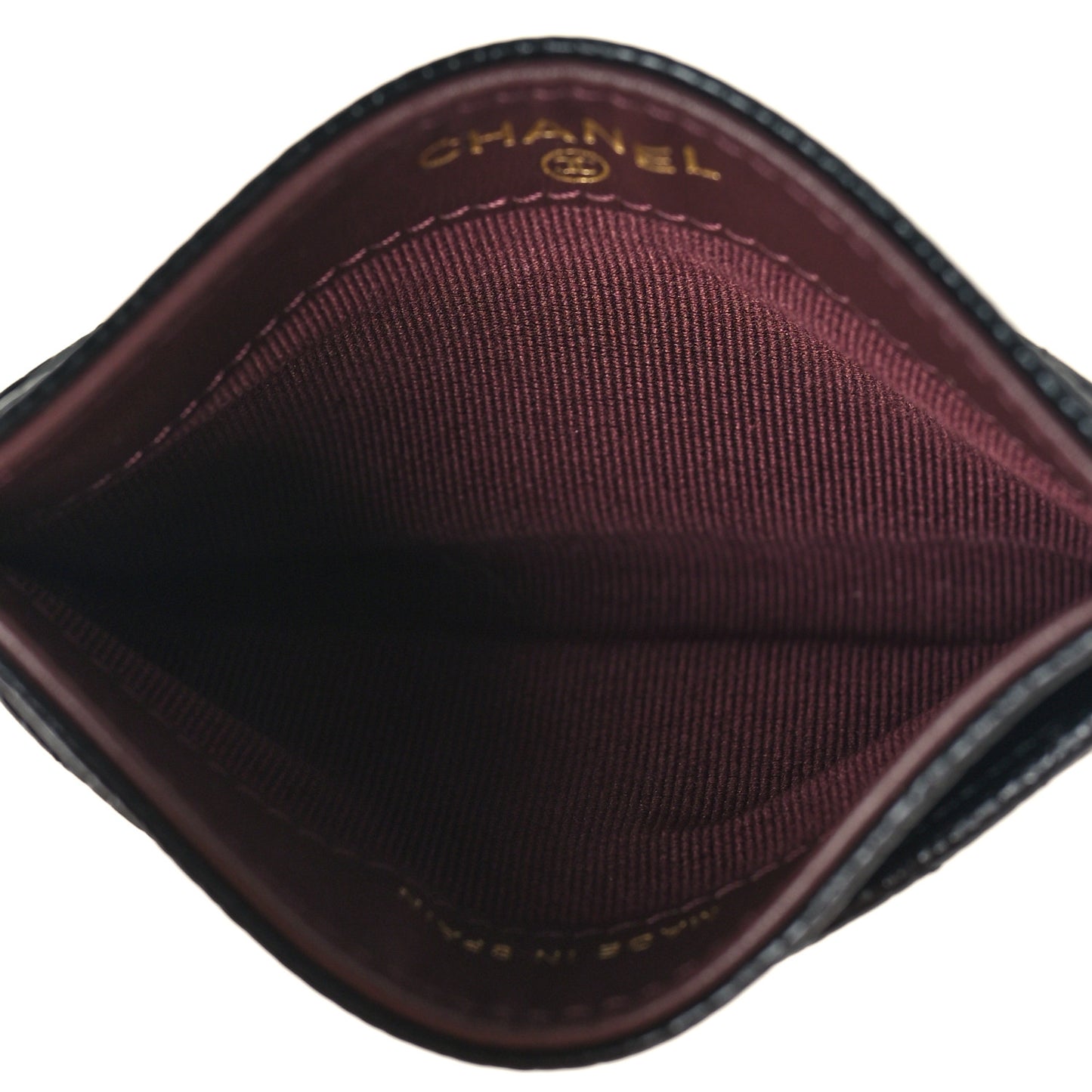 Caviar Quilted Card Holder Black
