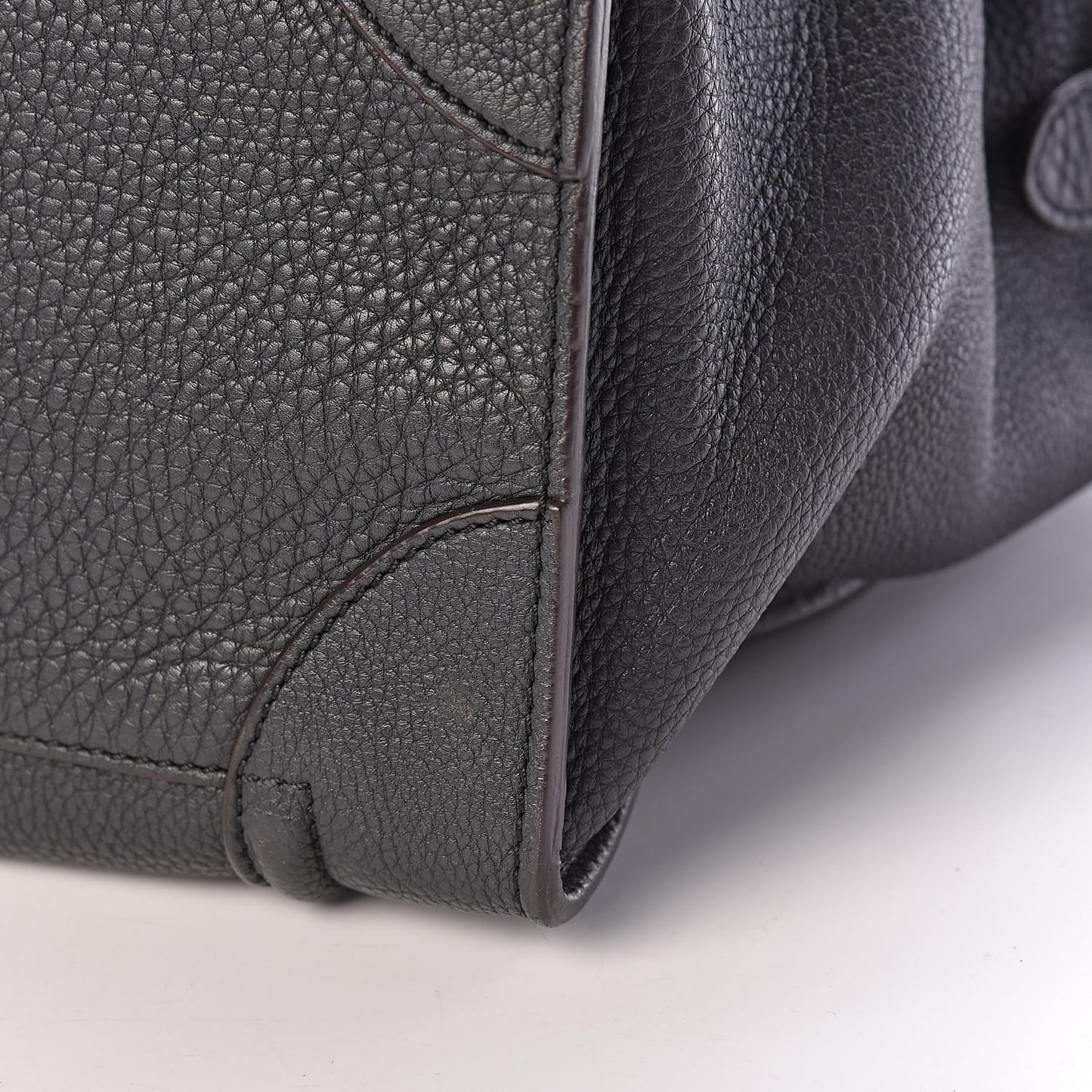 Drummed Calfskin Mini Luggage Anthracite