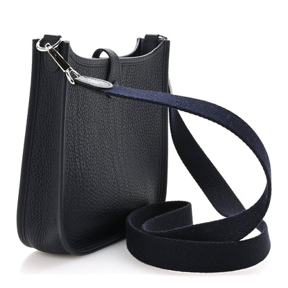 Hermes Taurillon Clemence Evelyne TPM Bleu Nuit 2 of 10