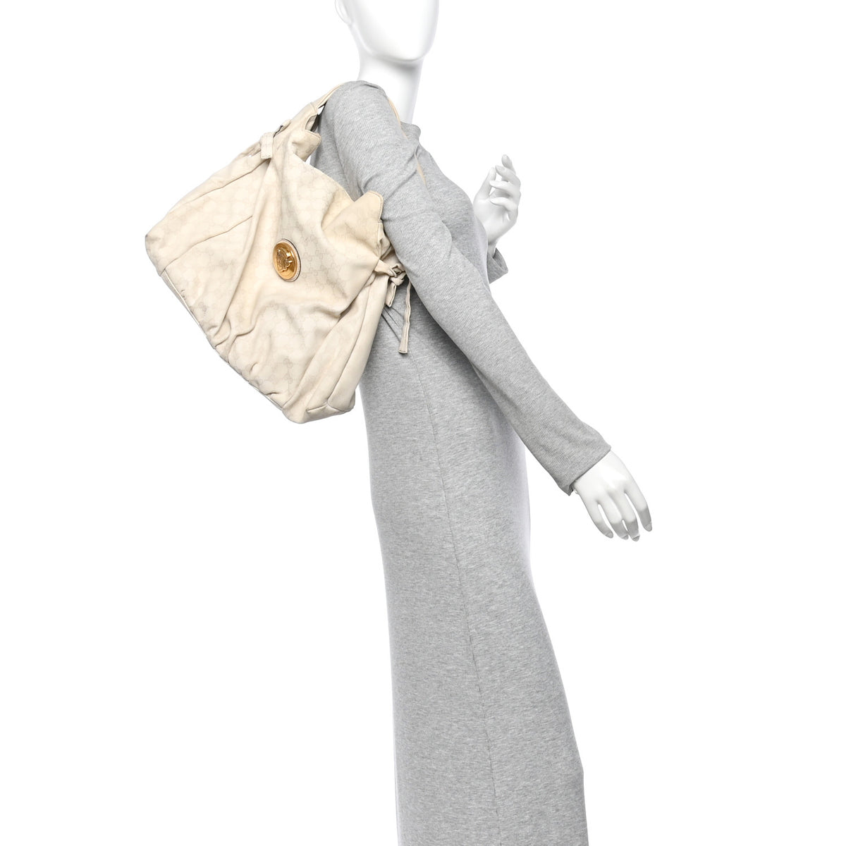 Monogram Medium Hysteria Tote  Off White