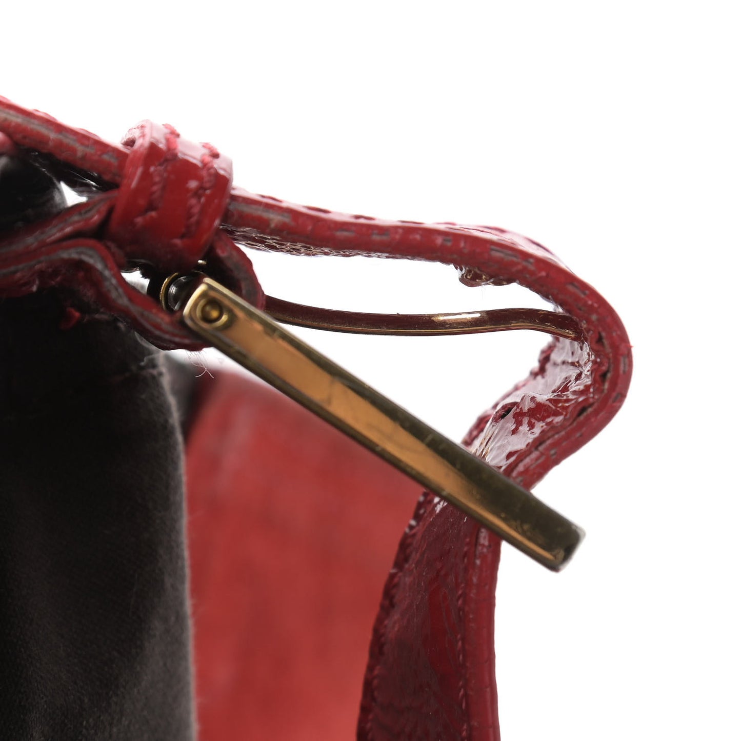 Vitello Naplak Large Convertible Baguette Rosso