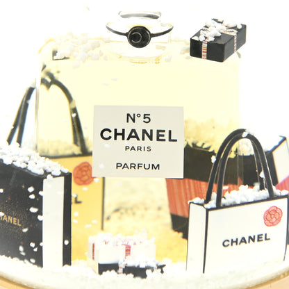 Chanel Glass N°5 Perfume Bottle Snow Globe Gold 4 of 4