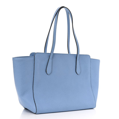 Gucci Dollar Calfskin Small Swing Tote Mineral Blue 2 of 8