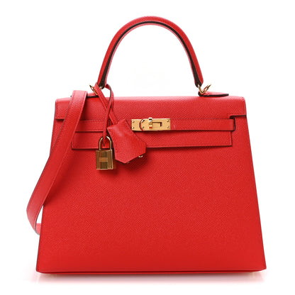 Hermes Epsom Kelly Sellier 25 Rouge De Coeur 1 of 11