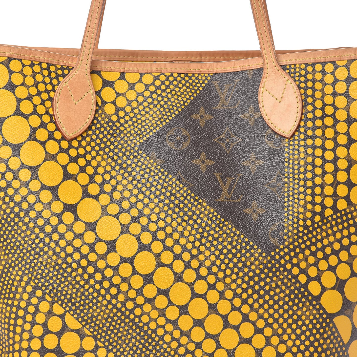 Monogram Kusama Waves Neverfull MM Yellow
