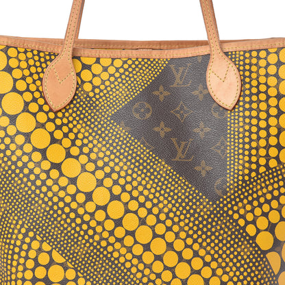 Louis Vuitton Monogram Kusama Waves Neverfull MM Yellow 8 of 19