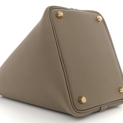 Hermes Taurillon Clemence Picotin Lock 18 PM Etoupe 9 of 11