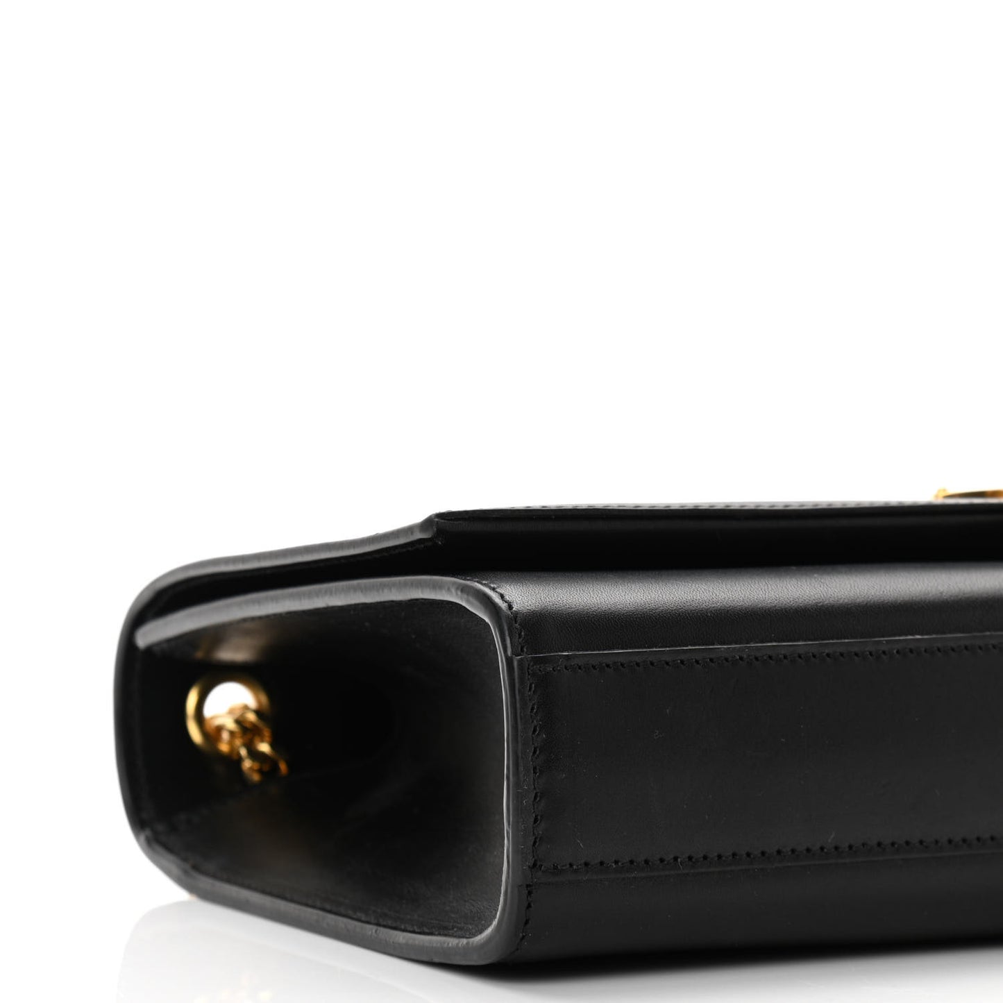 Smooth Calfskin Medium Classic Monogram Kate Tassel Satchel Black