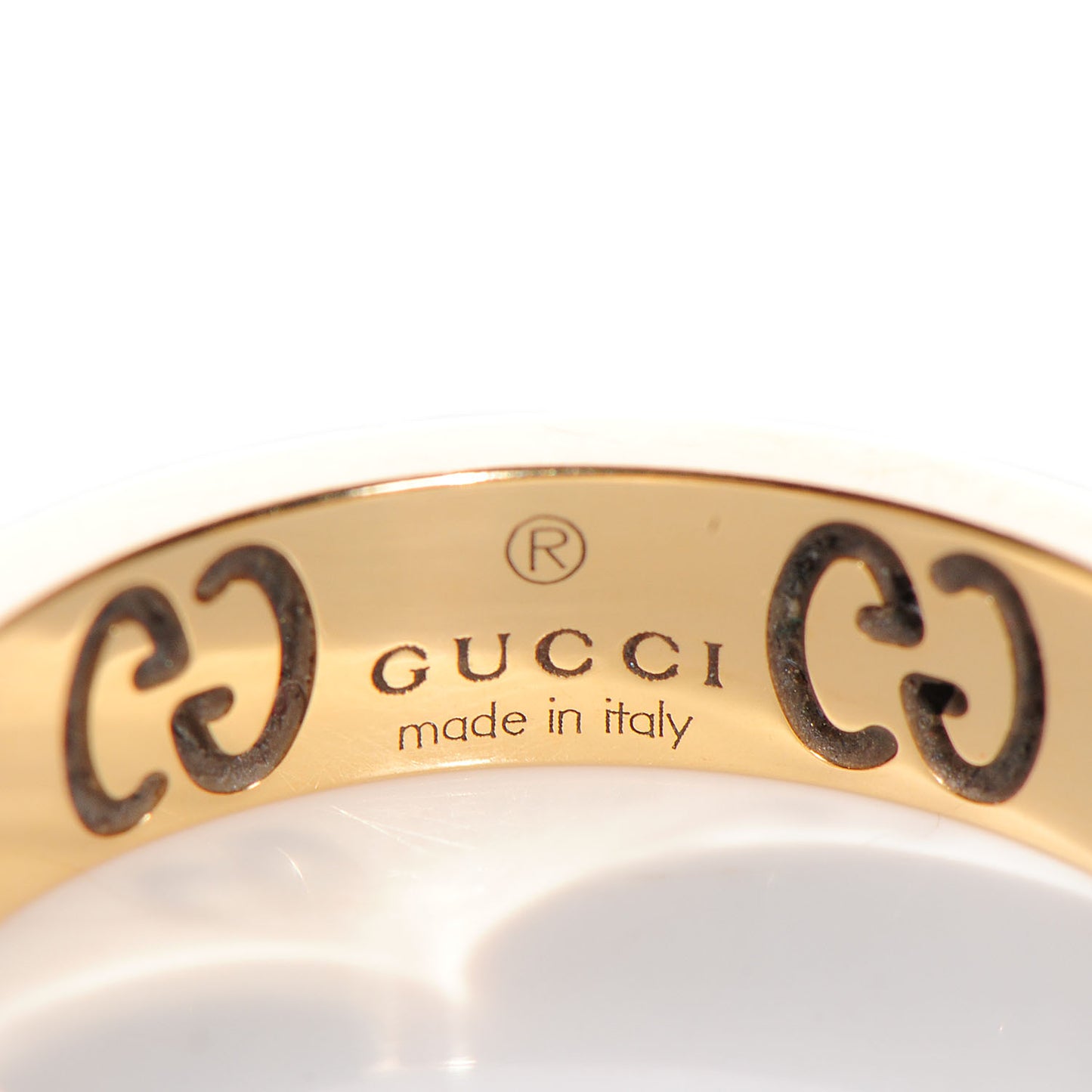 18k Yellow Gold Diamond Icon Stardust Thin Band Ring 6