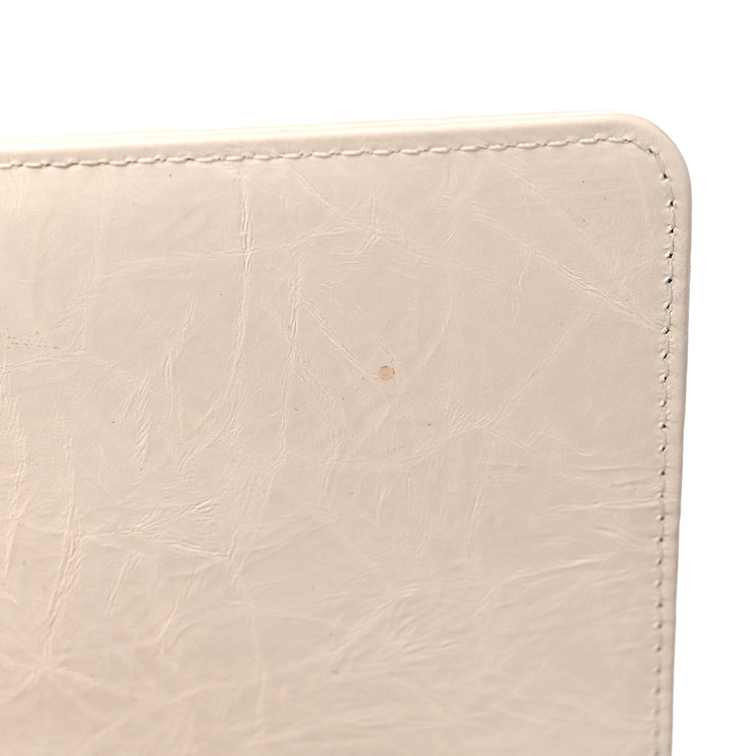Chanel Crumpled Calfskin Chevron Medium Chain Boy Flap Ivory 13 of 13