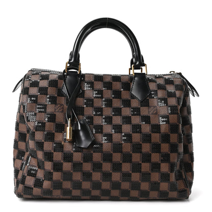 Louis Vuitton Damier Paillettes Speedy 30 Black 2 of 17