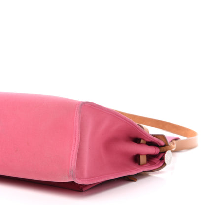 Hermes Vache Hunter Toile Herbag Zip 31 PM Rose Lipstick 9 of 16