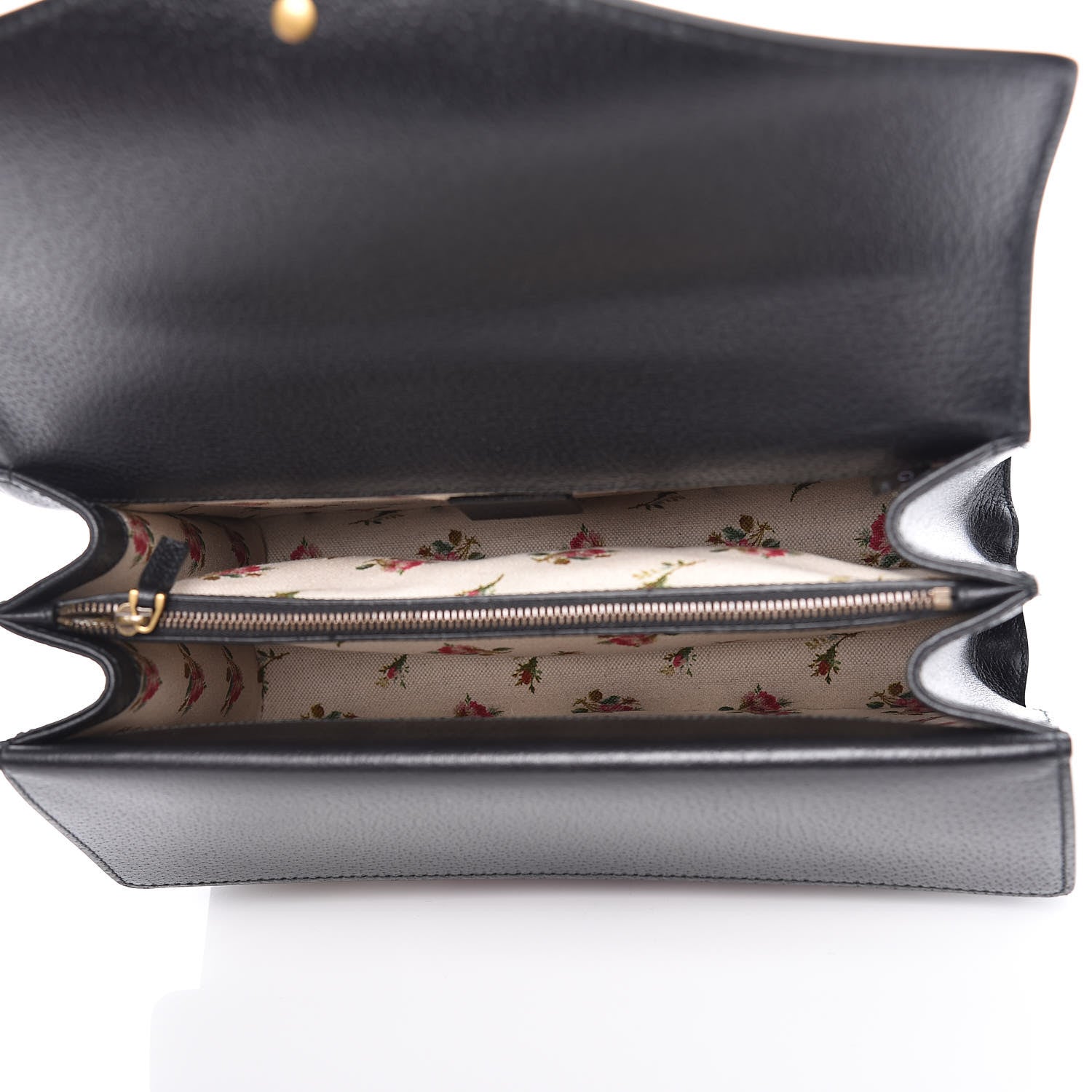 Gucci Calfskin Web Floral Embroidered Medium Dionysus Shoulder Bag Black 5 of 10