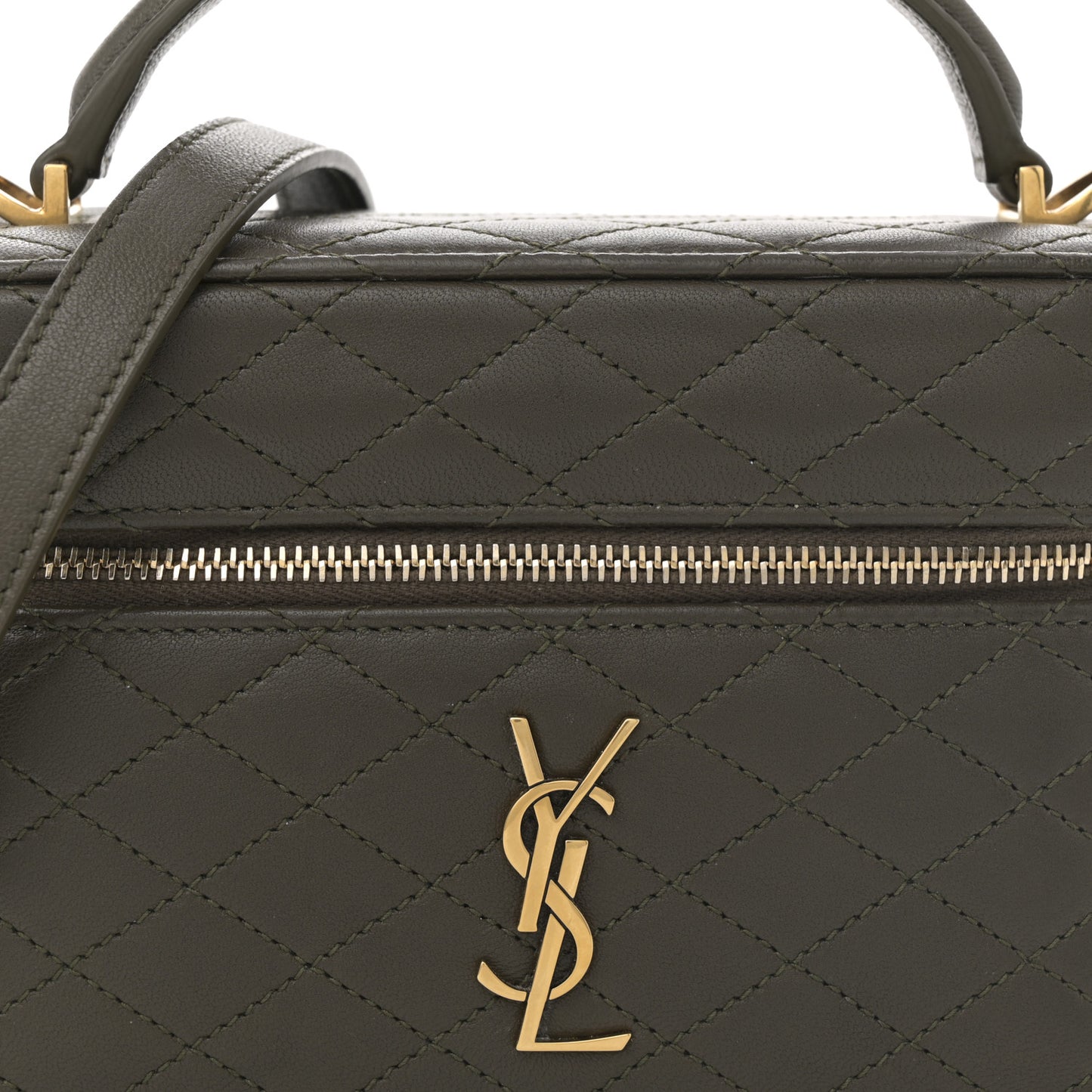 Lambskin Quilted Mini Gaby Vanity Case Light Musk