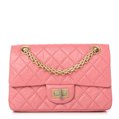 Chanel Aged Calfskin Quilted 2.55 Reissue Mini Flap Pink 1 of 10
