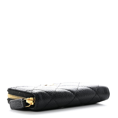Chanel Caviar Quilted Zip Coin Purse Black 4 of 8