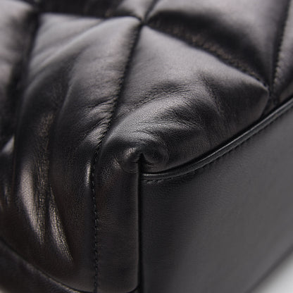 Saint Laurent Lambskin Quilted Small Loulou Puffer Monogram Chain Satchel Black 10 of 12