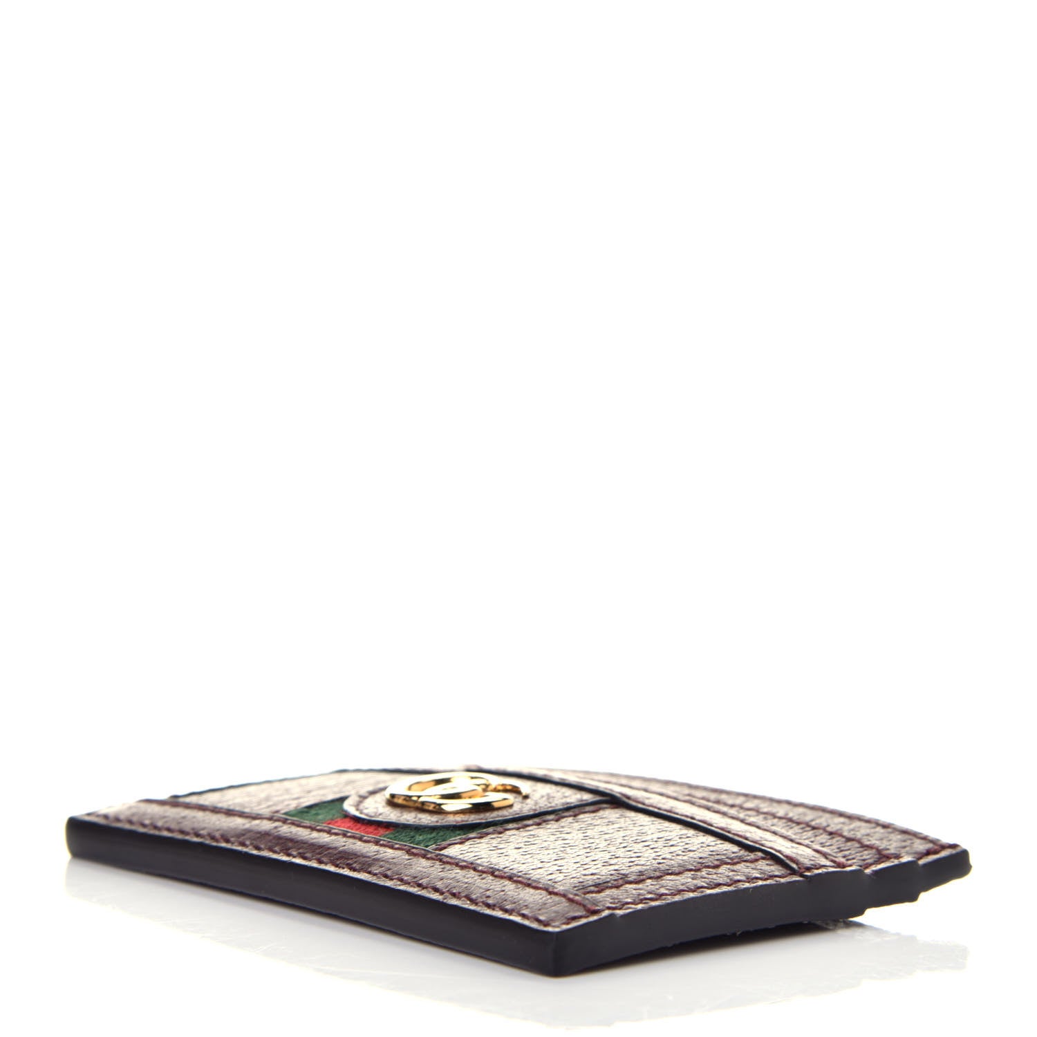 Gucci Calfskin Web GG Ophidia Card Holder Vintage Bordeaux 8 of 8