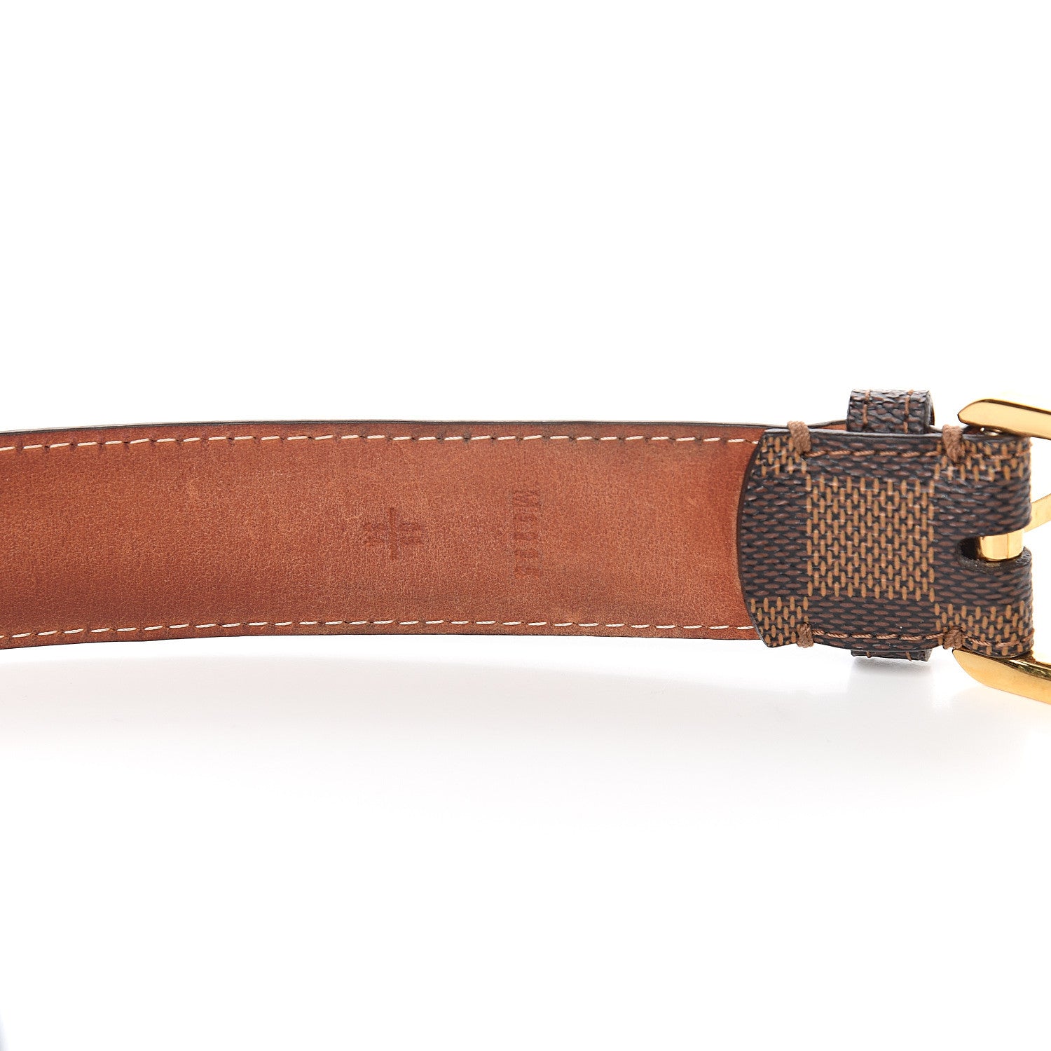 Louis Vuitton Damier Ebene 30mm Ellipse Belt 85 34 5 of 7