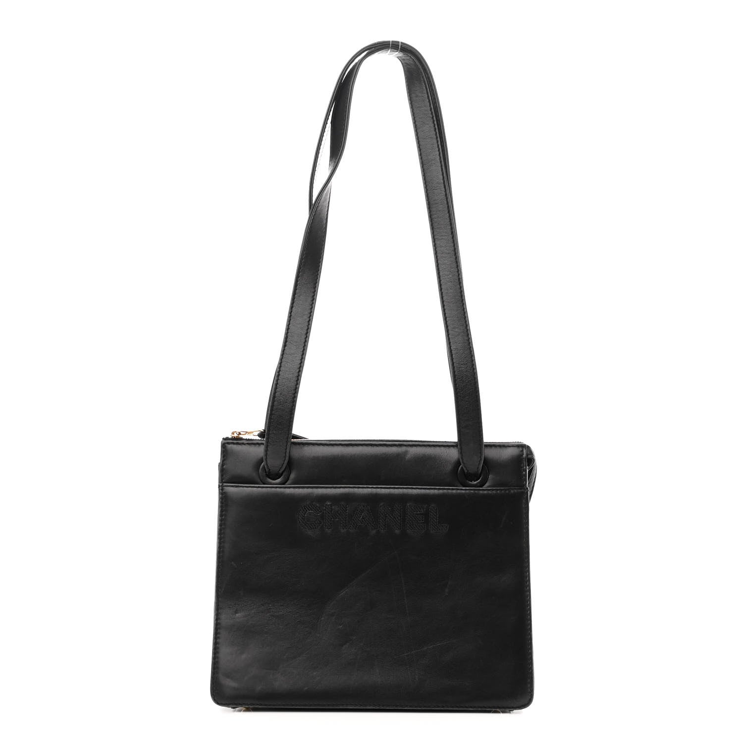 Chanel Logo Shoulder Bag Black 1 of 12