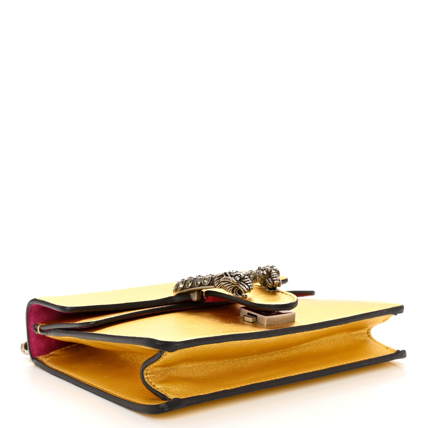 Metallic Calfskin Crystal Mini Dionysus Shoulder Bag Gold