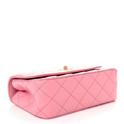 Chanel Lambskin Metal Quilted Twist Top Handle Flap With Chain Light Pink 4 of 11