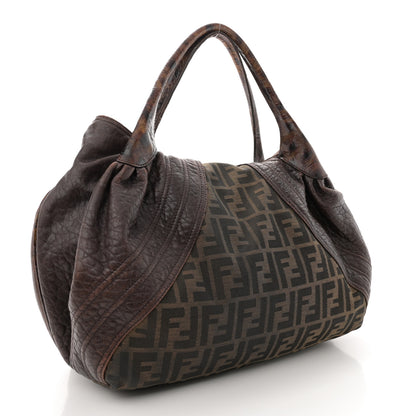 Fendi Zucca Nappa Nuvolata Vitello Tortuga Spy Tobacco Moro 3 of 18