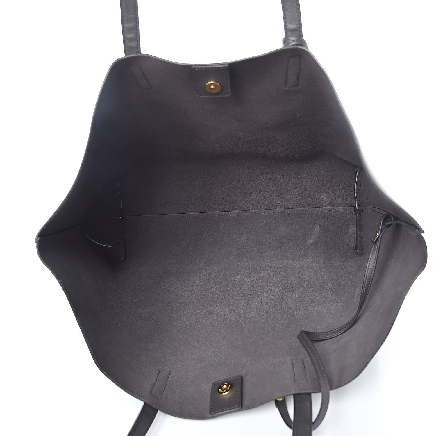 Saint Laurent Calfskin Large Shopping Tote Dark Grey 6 of 17