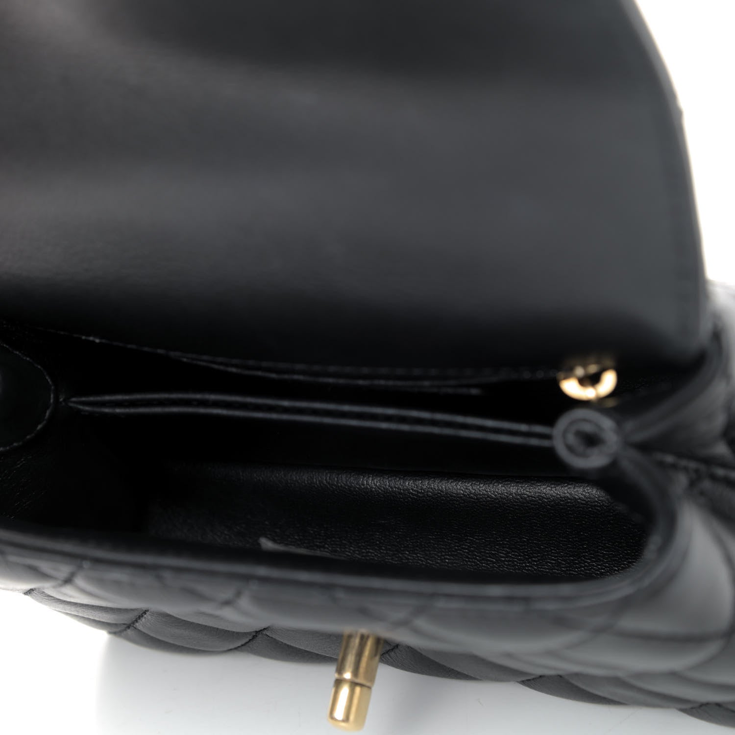 Chanel Calfskin Crystal Quilted Extra Mini Coco Handle Flap Black 4 of 5