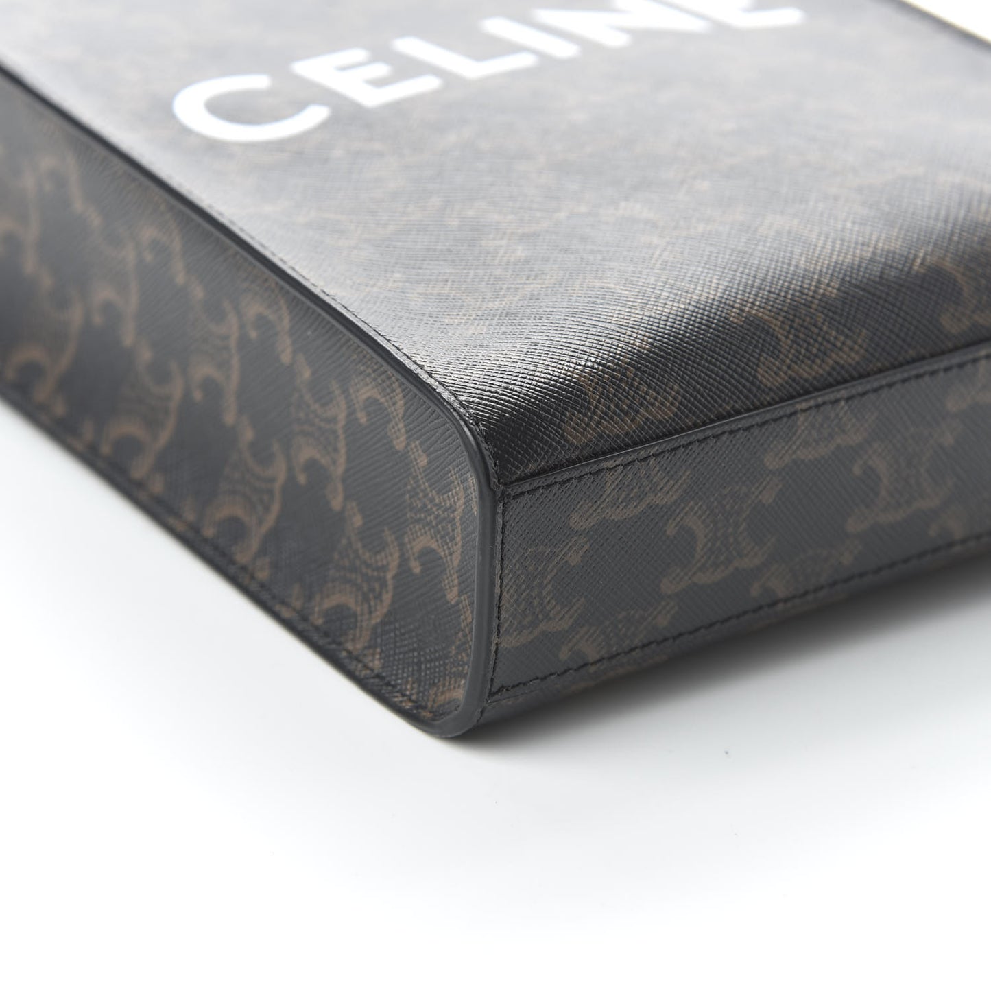 Triomphe Canvas Calfskin Mini Vertical Cabas Tan