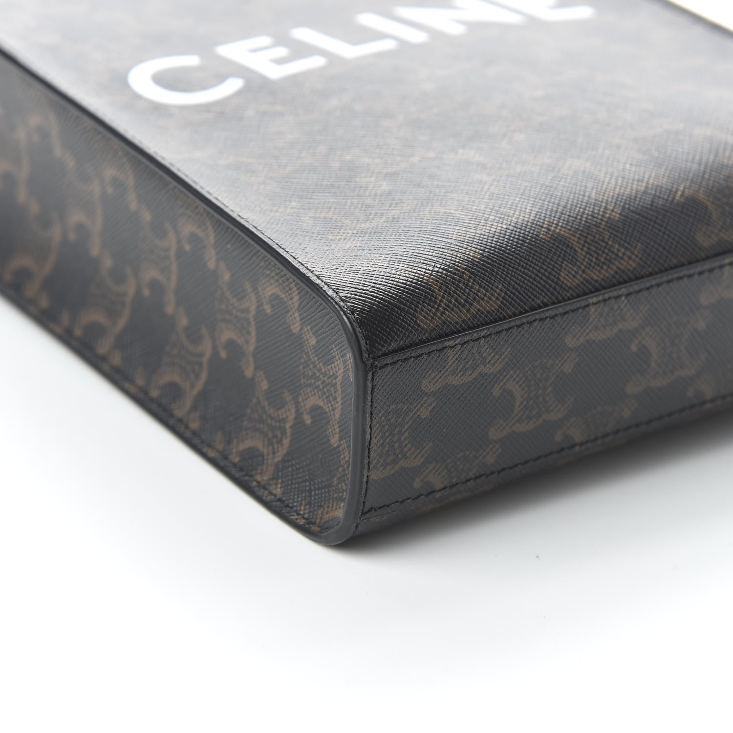 Celine Triomphe Canvas Calfskin Mini Vertical Cabas Tan 7 of 8