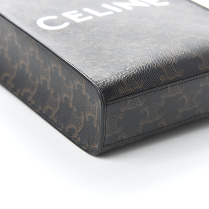 Celine Triomphe Canvas Calfskin Mini Vertical Cabas Tan 7 of 8