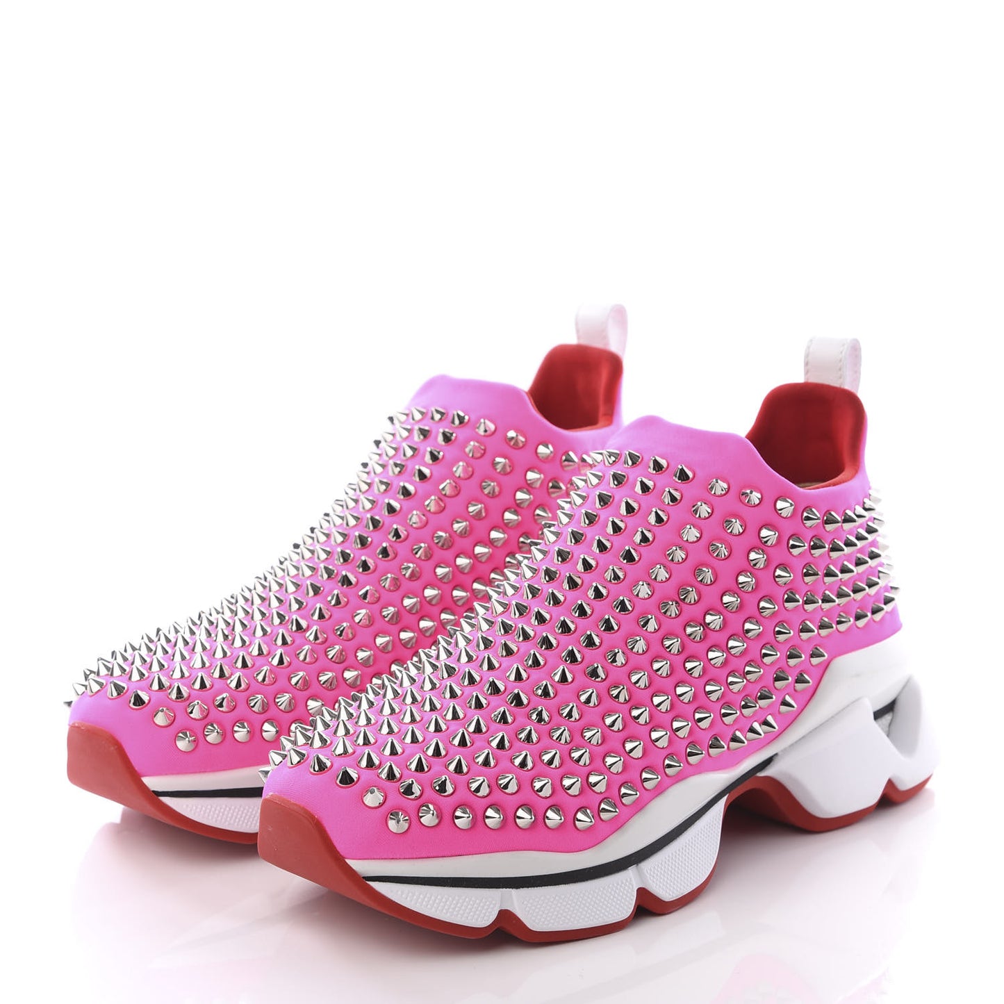 Neoprene Spike Sock Donna Flat Sneakers 35 Rose Fluo