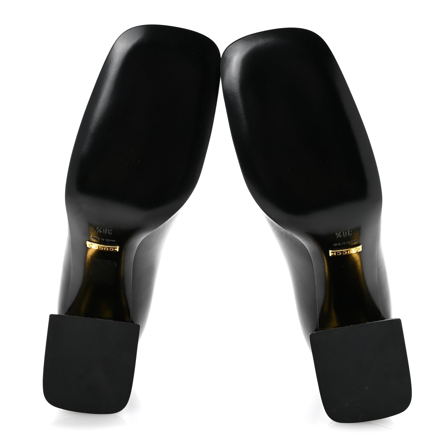 Gucci Malaga Kid Horsebit 75mm Pumps 38.5 Black 6 of 10