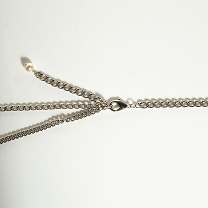 Chanel Pearl CC Multi Strand Necklace Silver 6 of 18