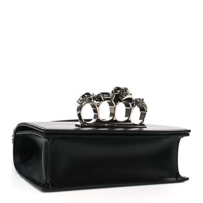 Alexander McQueen Calfskin Jeweled Mini The Biker Knuckle Satchel Black 4 of 9